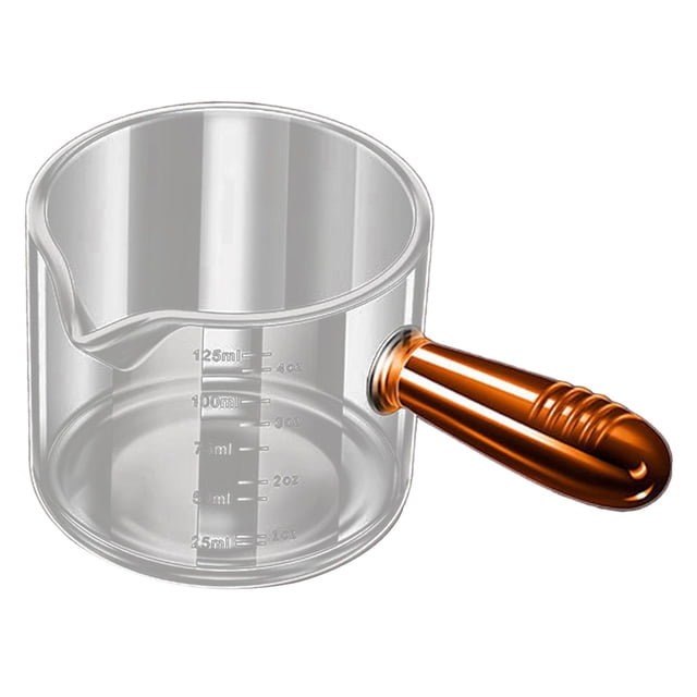 Jarra Medidora de Vidrio BLESIY Taza para Leche de Borosilicato 125ml