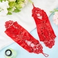 thumbnail image 4 of 2Pcs Fingerless Lace Gloves 28cm Long Floral Wedding Bridal Dress Gloves Opera 1920s Party Sequins Lolita Glo, 4 of 8