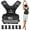 black 11-20lb, variant on Adjustable Weighted Vest 11-20lb with Removable Iron Weights, Breathable Body Weight Vest for Home Workout Running Strength Training for Men Women