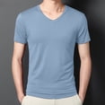 thumbnail image 2 of WIZUTIZ Mens Tops Casual, Men's Summer Short Loose Casual V-Neck Outdoor Shirt Summer Saving, 2 of 6