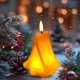 thumbnail image 1 of Vela Electrónica Led Sin Llama | Llama Parpadeante Simulada a Pilas | Decoración Navideña para El Hogar | Árbol de Navidad Blanco con Forma de Iglú y Muñeco de Nieve | Centro de Mesa para Dormitorio, 1 of 6