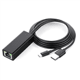 thumbnail image 2 of 2X Ethernet Adapter with Power Cable for TV Stick (2Nd Gen),4K Stick,TV Square,-USB To RJ45 Wired LAN Adapter,Black, 2 of 7