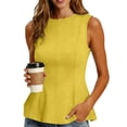 thumbnail image 3 of Paiwinds Women's Round Neck Sleeveless Slim Fit Tank Top Casual Solid Color Blouse Soft Polyester Spandex, 3 of 9