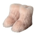 thumbnail image 4 of Women's Boot Furry Short Boot Mid Calf Boots Warm Comfortable Outdoor Flat Shoes, 4 of 6