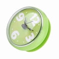 thumbnail image 4 of Espejo de pared con ventosa impermeable para ventana, baño, ducha, reloj, accesorios de baño, color verde, 4 of 14