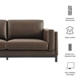 thumbnail image 3 of Modway Roscoe 81 inch Vegan Leather Sofa in Brown, 3 of 10