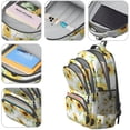 thumbnail image 4 of White Sunflower Backpack for School,Cute School Bag,Schoolbag with Adjustable Shoulder Straps & Padded Back,16.9 Inch, 4 of 5
