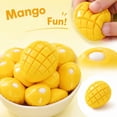 thumbnail image 2 of Squishy Fidget Squeeze Toy, Reusable Stress Relief Play Toy, Pocket‑Friendly Sensory Decompression Toy for Kids Adults, Reward Item & Holiday Exchange Gift(Cut Mango Meat), 2 of 6