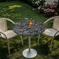 thumbnail image 3 of SEANATIVE 24 x 24 Inch Cocktail Table Topper Covers Small Round Table Cloth with Elastic Fit Washable Table Cloth Decorative Table Topper for Bar Pub Party, Mocha Pot Coffee Time Print, 3 of 7