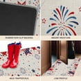 thumbnail image 5 of Red White and Blue Stars Kitchen Mat 2 Piece 4th of July Kitchen Rugs Non Slip Stars Firework Mats, Patriotic Soft Runner Rug Water Absorbent Stars loor Mat for Sink,Laundry 17"x30"+17"x47", 5 of 6