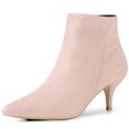 thumbnail image 1 of Unique Bargains Women's Pointed Toe Zip Stiletto Ankle Boots, 1 of 7
