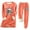 Orange, variant on Stamzod Women's Pajama Set Winter Fall Warm Women Set Solid Color Loose Tops Long Sleeve Long Pants Pocket Large Size Round Neck Lounge Women Set