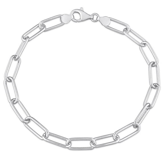 AMOUR 6mm Paperclip Chain Bracelet In Sterling Silver, 9 In