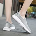 thumbnail image 4 of CAICJ98 Women'S Fashion Sneakers Women's Comfortable Walking Shoes Lightweight Casual Tennis Shoes Non Slip Sneakers,Grey, 4 of 5