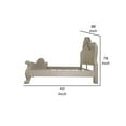 thumbnail image 6 of Ally King Bed, Classical White Faux Leather Victorian Carved Wood, 6 of 7