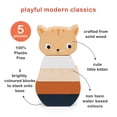 Mentari Toys - Stacking Kitten - 5pcs Wooden Animal Stacker Toddler Toy ...