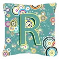 thumbnail image 7 of Carolines Treasures CJ2015-KPW1818 Letter K Circle Circle Teal Initial Alphabet Canvas Fabric Decorative Pillow  18H, 7 of 7