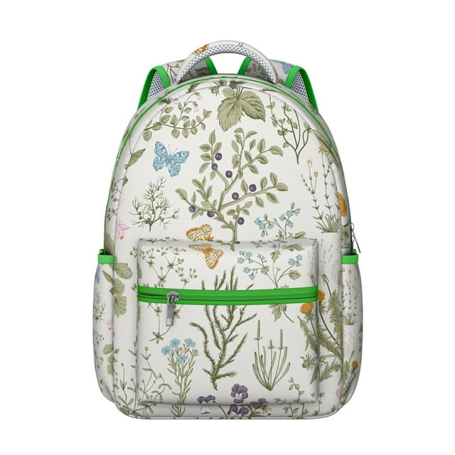 Boho Floral Students’s Backpack Durable, Wear-Resistant School Backpack with Tropical Flower and Leaves Design, Ideal for Student and Student, School and Camping