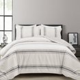 thumbnail image 1 of Juego de funda n髍dica a rayas Farmhouse gris de 3 piezas, tamaño king Lush Decor 16T005985, 1 of 2