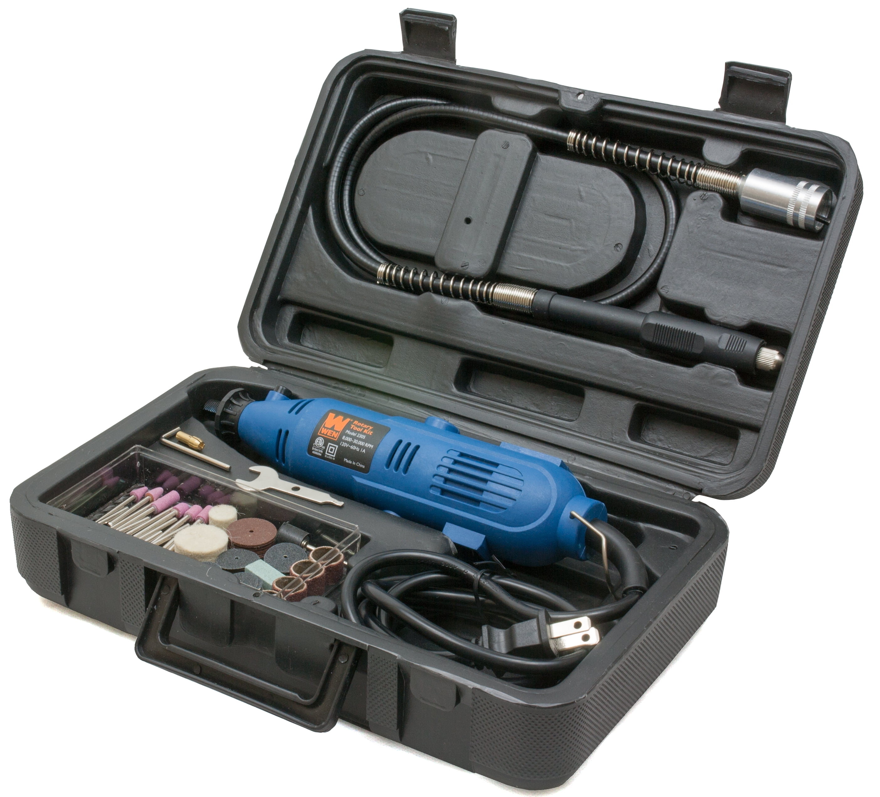 WEN 2305 Rotary Tool Kit With Flex Shaft Dremel 100-Piece Accessories Multi Use 