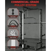 JoanKaren all-in-one Smith Machine with Cable Crossover System,1000 lbs Multifunctional Squat Rack for Home Gym Strength Training