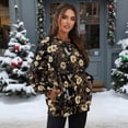 thumbnail image 3 of HELLHERO Flower Hummingbird Print Crewneck Sweatshirt, Long Sleeve Pullover Tops Fashion Oversized Sweatshirt for Women Size XL, 3 of 7