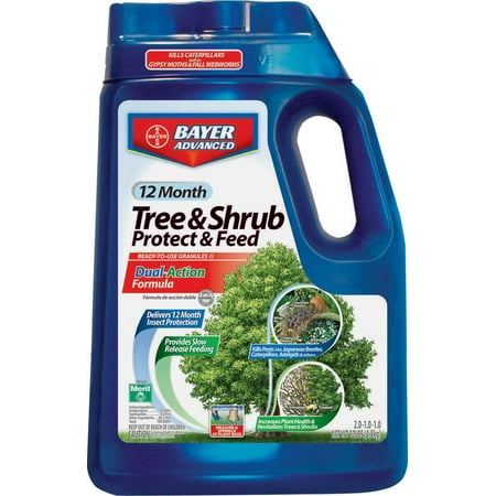 Bayer Advanced 701720A Dual Action Slow-Release Tree and Shrub Feed, 10 lb Can, (Best Slow Release Fertilizer For Trees And Shrubs)