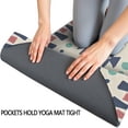 thumbnail image 3 of Colorful Geometric Triangle Diamond Pattern Hot Yoga Mat Towel Non Slip for Hot Yoga - Quick-Drying Yoga Mat Cover with 4 Corner Pockets with Travel Bag - Hot Yoga Towel Non Slip 74"x26", 3 of 6