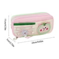 thumbnail image 3 of Dmlowu Large Capacity Pencil Case, Cute Multi Pocket Pen Pouch with Elastic Strap, Portable Stationery Organizer Bag for Office Supplies, 3 of 6