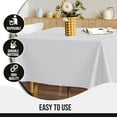 thumbnail image 6 of Crown Display 12-Pack White Square Plastic Tablecloths | 52x52 Inch Disposable Table Covers for Parties & Events, 6 of 7