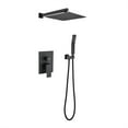 thumbnail image 1 of Cfowner Shower Body Spray System, 16 Inch Wall Mounted Rain Shower Head System, All Brass Shower Jets System, Matt Black, 1 of 6