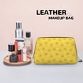 thumbnail image 4 of Stars Funny Cute Duck Makeup Bag, Large Capacity Travel Cosmetic Bag for Women Girls- Travel Toiletry Bag Leather Portable Waterproof Makeup Case Organizer with Handle, 4 of 4