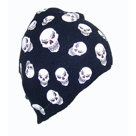 Best Winter Hats Print Red Eyed Skulls Design Skull Cap (One Size) - (Best For Red Eyes)