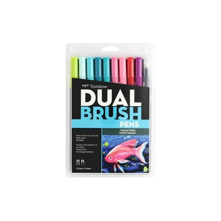 Tombow 10ct Dual Brush Pen Art Markers - Tropical