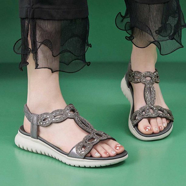 MKLEKYY Sandalias Cómodas de Verano para Mujer, Ligeras, deportivas, Cómodas, Con Banda de Goma, Talla Grande