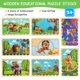 thumbnail image 2 of Rompecabezas de tiras de madera Mighty Little Bheem, set de 8 escenas, 2 of 8