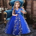 thumbnail image 1 of EGNMCR Vêtements pour Bébé Fille Robe Enfants Robe Sans Manches Princesse Nœud Papillon Dentelle Fleurs Robe en Tulle Robe Capitonnée, 1 of 9