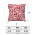thumbnail image 2 of Throw Pillow Covers, Abstract Cute Cat Face Pink Soft Square Pillow Cases with Invisible Zipper for Couch Bed Sofa, Farmhouse Fall Home Decor 16"x16", 2 of 7