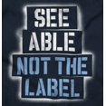 thumbnail image 2 of See Able Not Label Autism Awareness Womens Fitted Plus Size Graphic Tee Brisco Brands 3X, 2 of 3