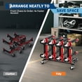thumbnail image 3 of 360° Rolling Car Dolly Rack, Jack Stands Holder Storage Rack with Wheels,4-Dolly Capacity, Hydraulic Ratchet Trolley Jack Stand Organizer, Compatible with Most Dollies, 3 of 6
