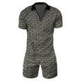 thumbnail image 1 of Vedolay Casual Short Sets For Men Men's 2 Piece Linen Sets Button Down Shirt and Casual Beach Shorts Summer Outfits,Gray L, 1 of 3