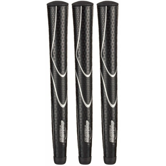 JumboMax Tour Series Golf Grips Black & Silver XL "Extra Large" Size - SET OF 3