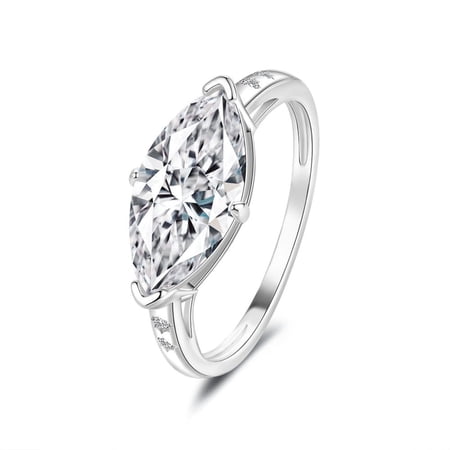 3 Carat Solitaire Moissanite Engagement Rings for Women D Color VVS1 Moissanite Marquise Ring 925 Sterling Silver Anniversary Wedding Ring Size 5-9 ?