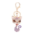 thumbnail image 1 of Colgante de bolso personalizado para amantes de los animales - Charm de gatito morado CHY-5225, 1 of 6