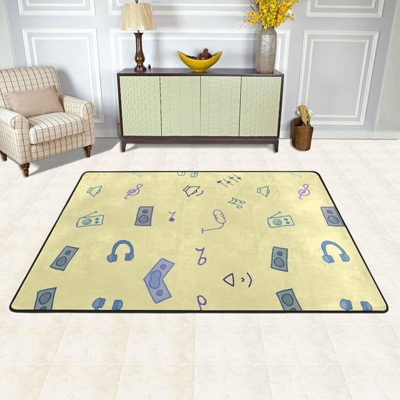 XMXY Music Musical Melody Area Rugs Doormat Outdoor Entrance, Facecloth Non-slip Floor Mat Rug for Living Room Kitchen Sink Area Indoor,36"x24"
