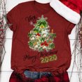 thumbnail image 2 of Camisas de Navidad Para Mujer, Manga Corta, Casual, Copo de Nieve de Papá Noel, Divertidas Camisetas Con Estampado Odeerbi ODB205453, 2 of 8
