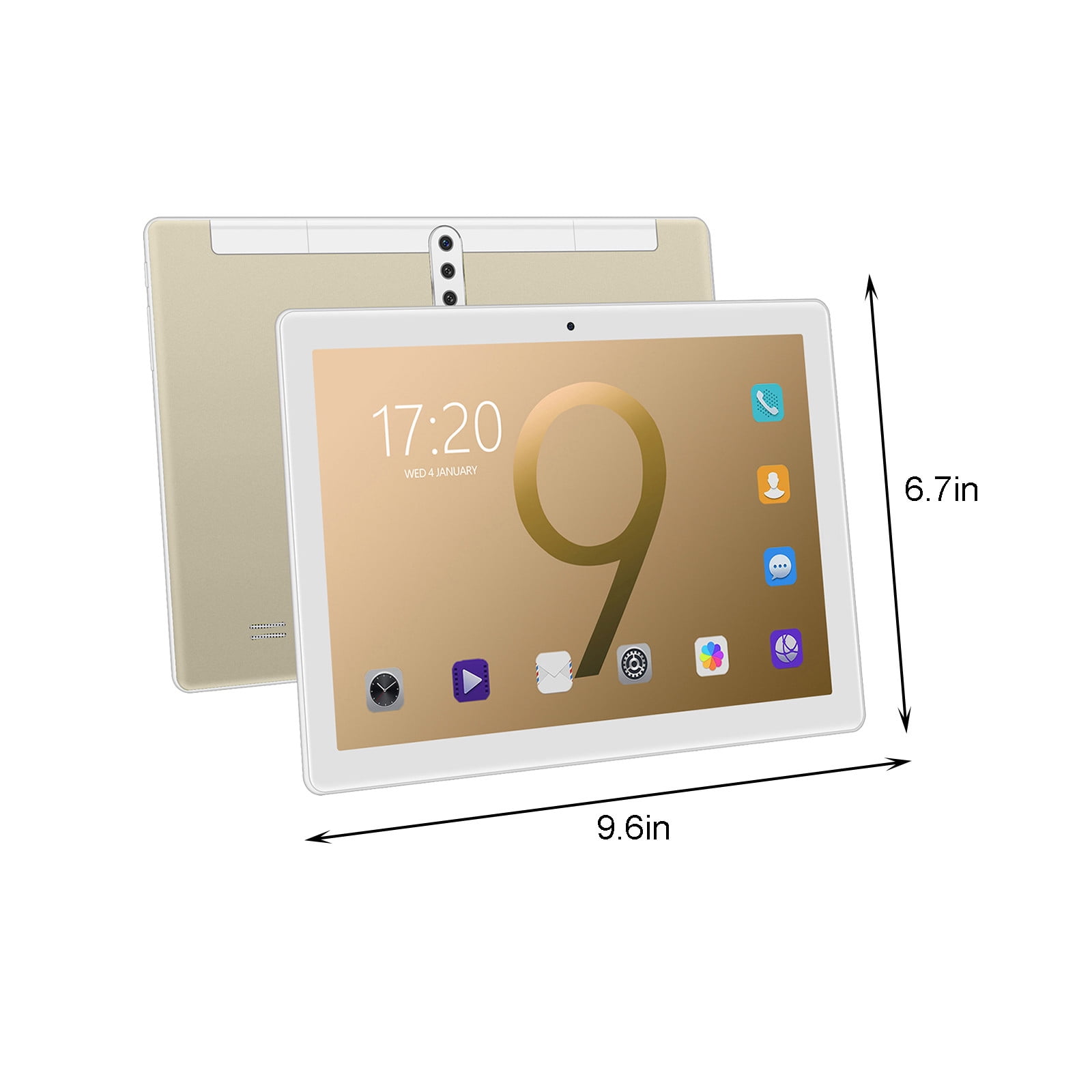 Android Tablets for Adults, maho 10.1-inch Tablet Computer 2+16G 10 Core Android Ultra-thin High-definition Screen Learning Game Video Office Tablet Supports SIM Communication Function,Gold