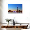 thumbnail image 3 of Elephant Stock Toronto Wall Art - Horizontal Canvas Wall Art - Living Room Wall Decor - Places Canvas - Blue And Orange Decor - 30" x 20", 3 of 8