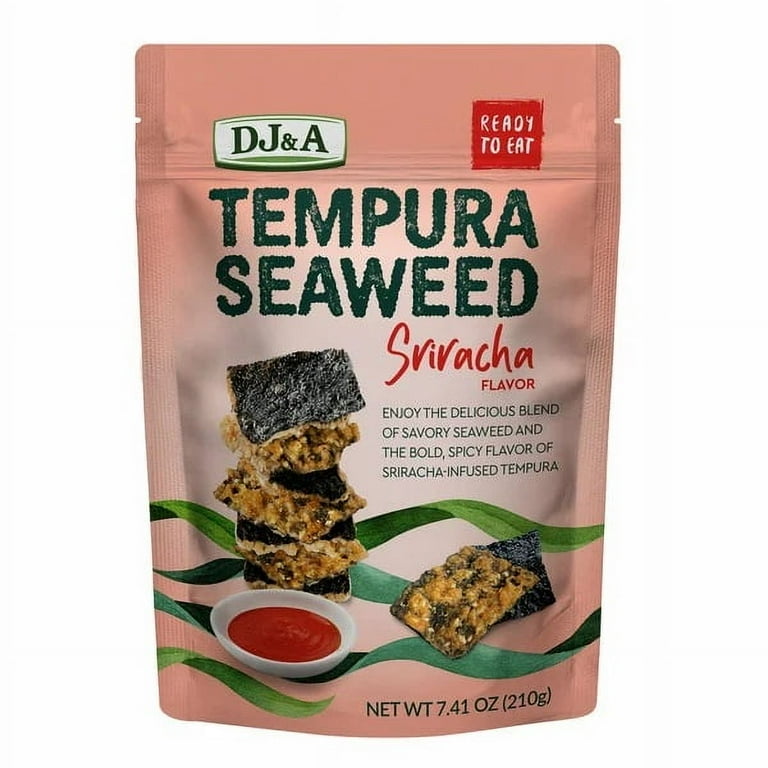 DJ & A Tempura Siracha Flavored Seaweed, 7.41 Ounce - Walmart.com