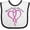 White and Black, variant on Inktastic Breast Cancer Awareness with Pink Ribbon Heart Boys or Girls Baby Bib